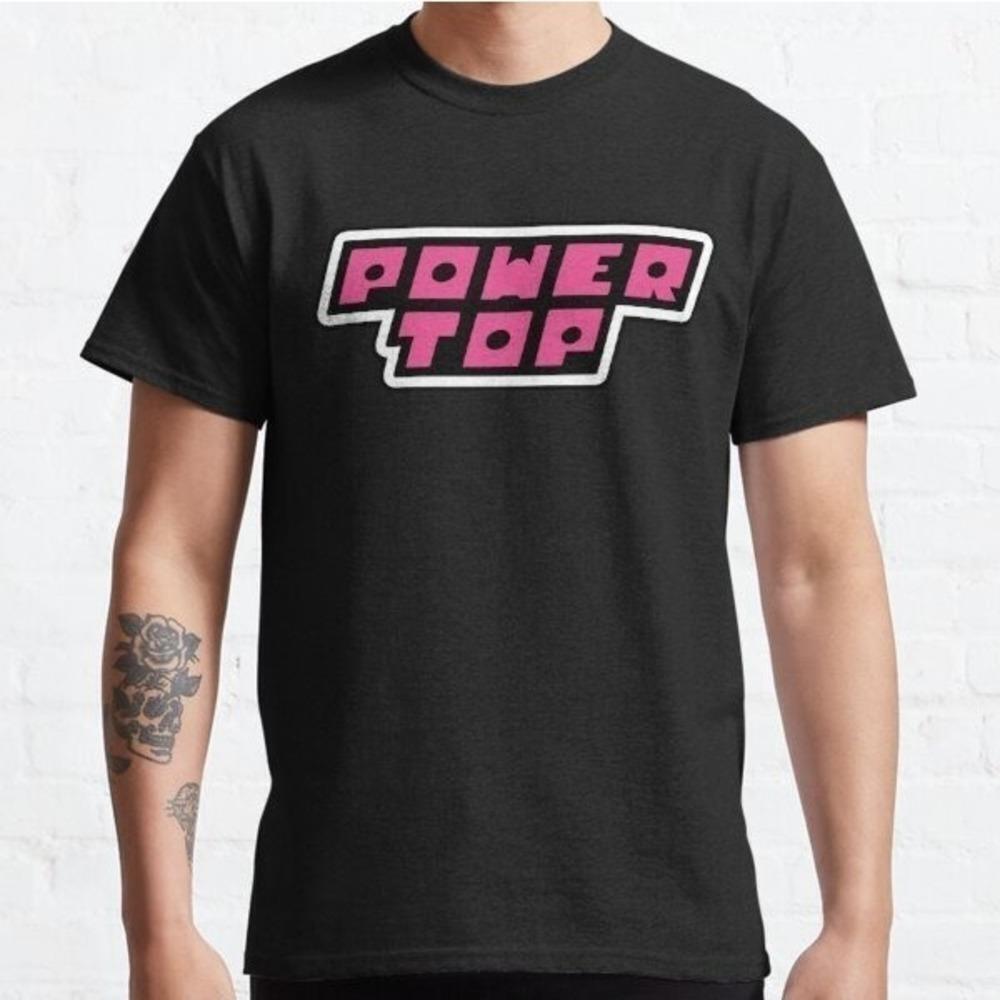 Power Top Bold Statement Minimal Typography Graphic T-Shirt